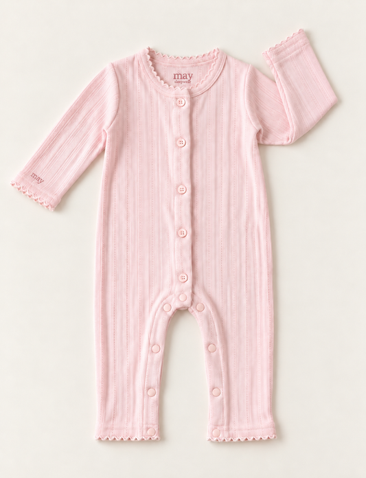 Pointelle babypyjama: Blossom