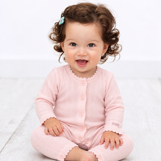 Pointelle babypyjama: Blossom